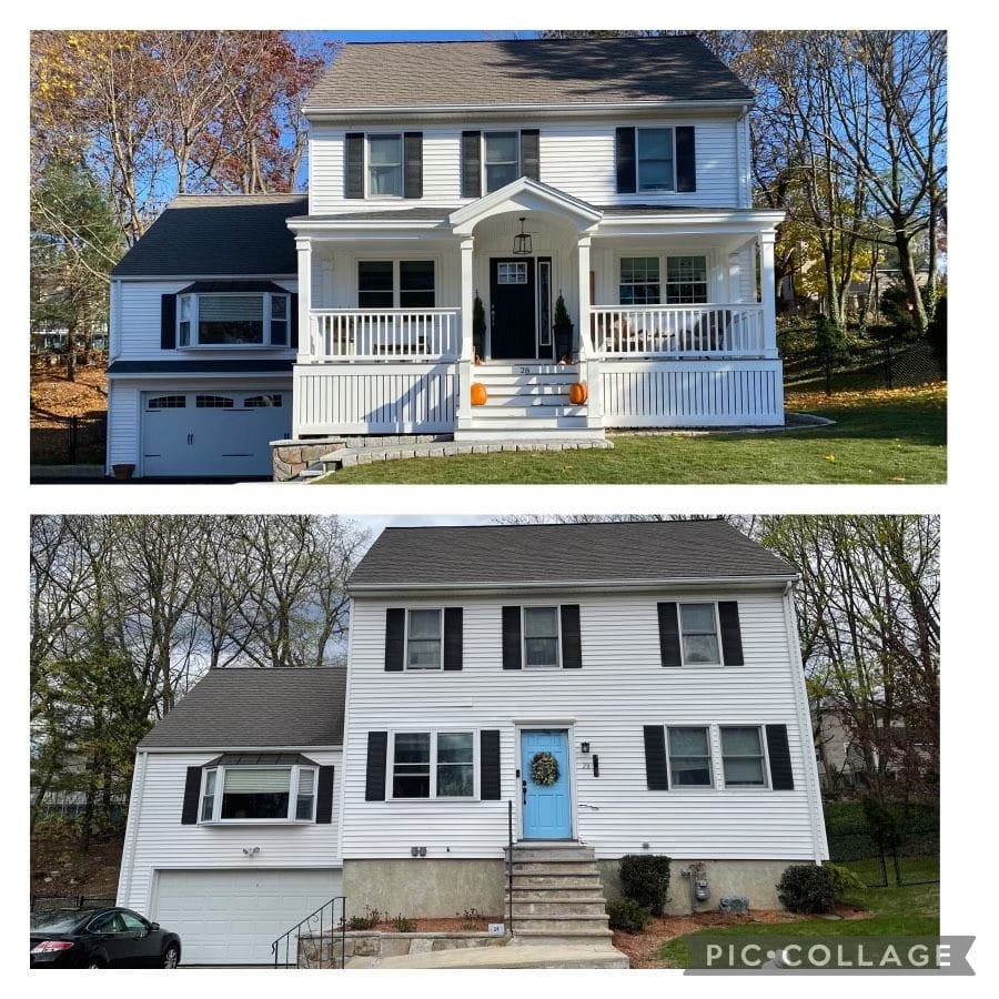 Before After House Renovation Collage
